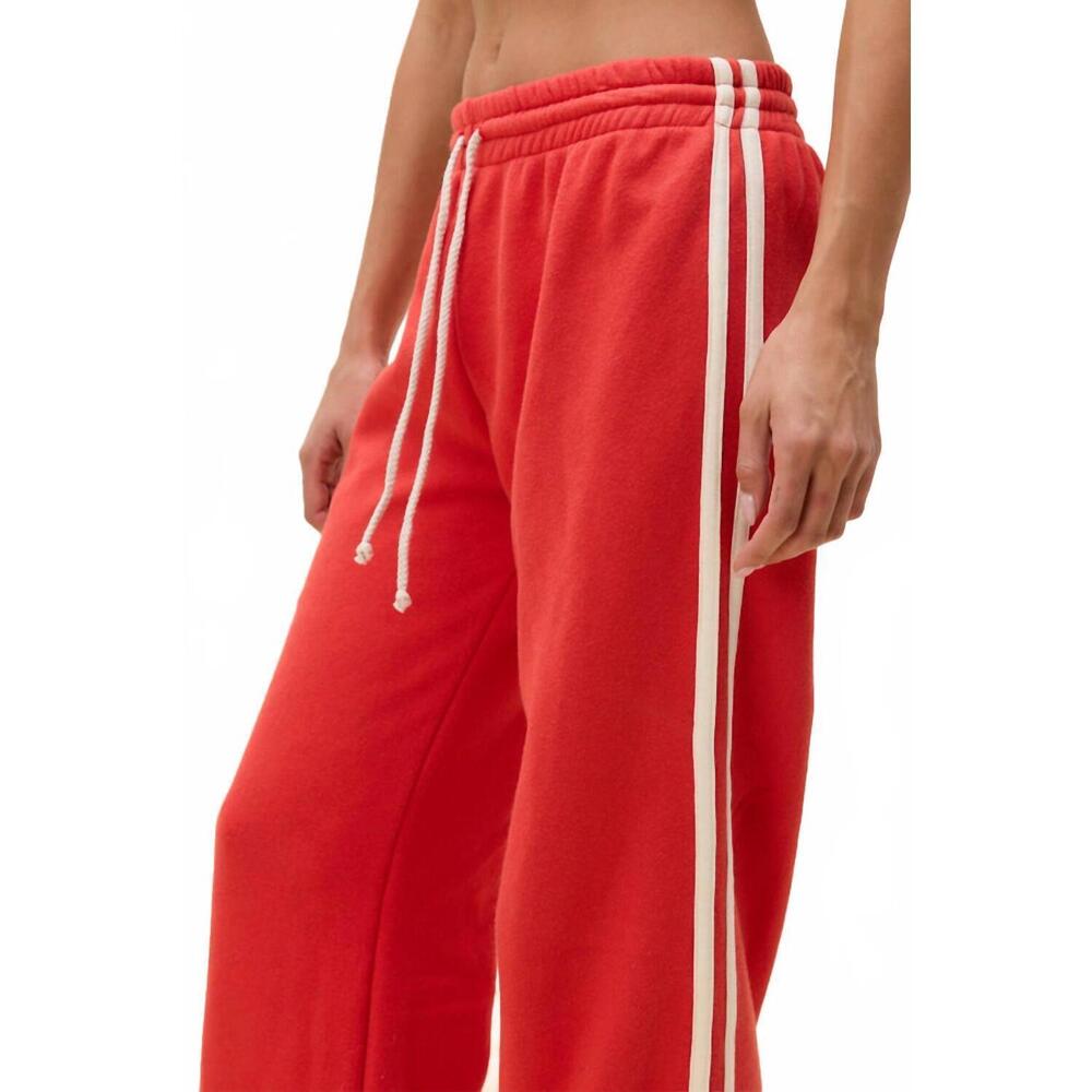 NEW DAYDREAMER women's solid track pant in vintage red - Picture 2 of 4
